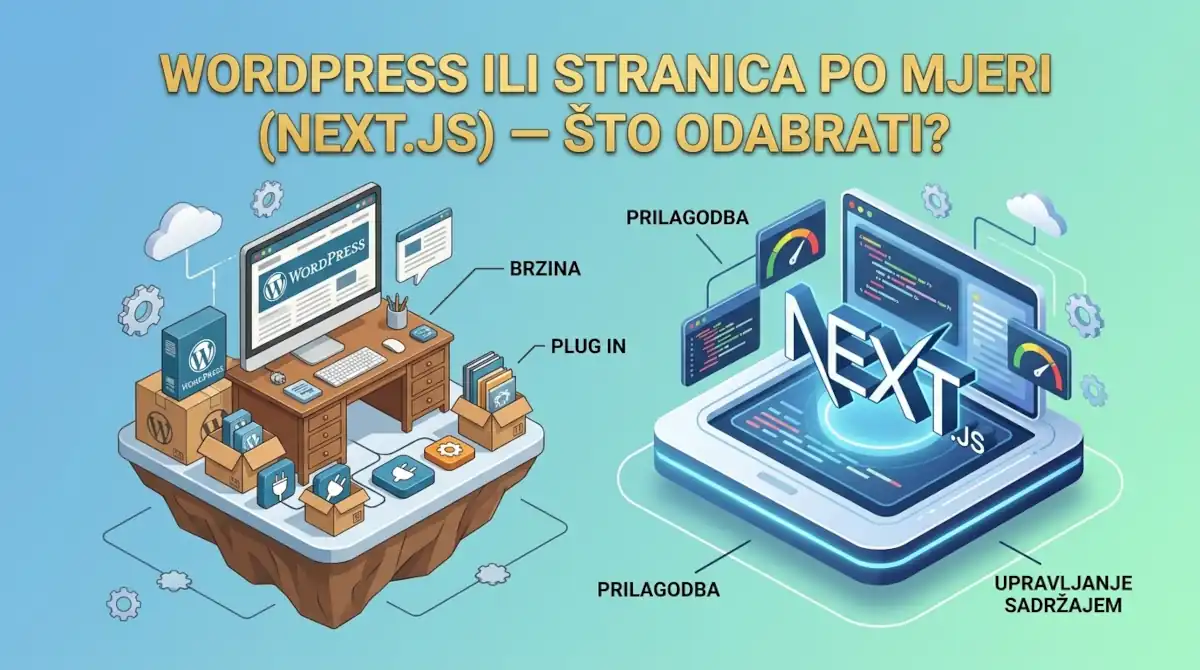 WordPress ili stranica po mjeri (Next.js) — što odabrati?